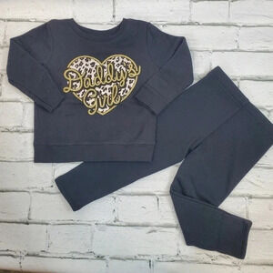 Daddys Girl Girls Fleece Lined Sweatshirt and Sweatpants Matching Set